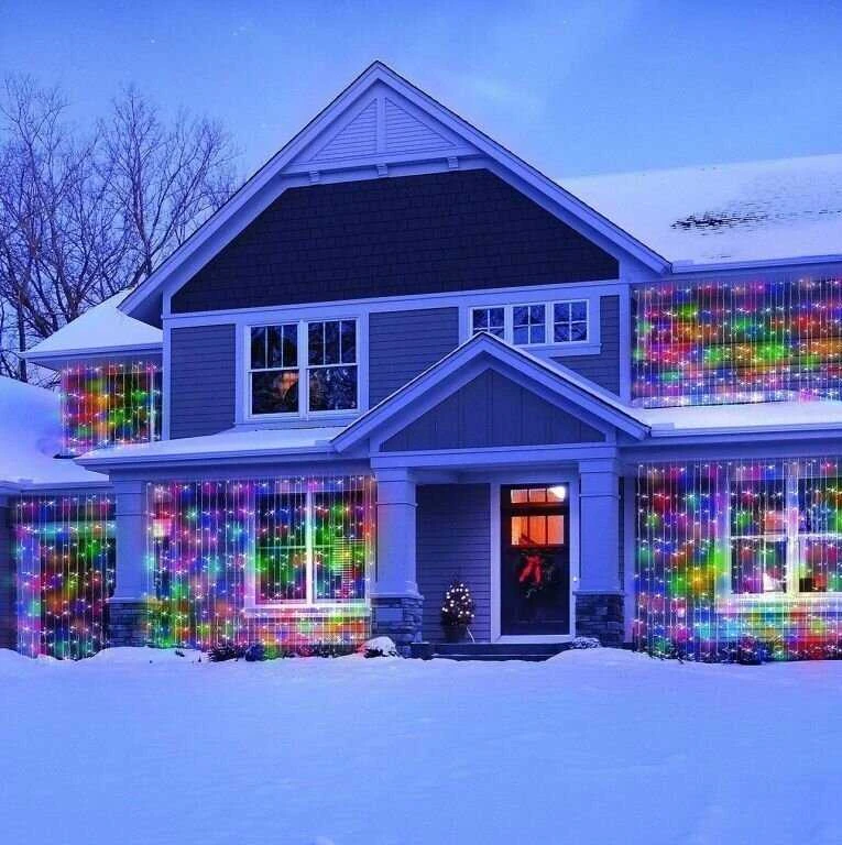 Užuolaida 300 LED, 3x3 m, spalvota