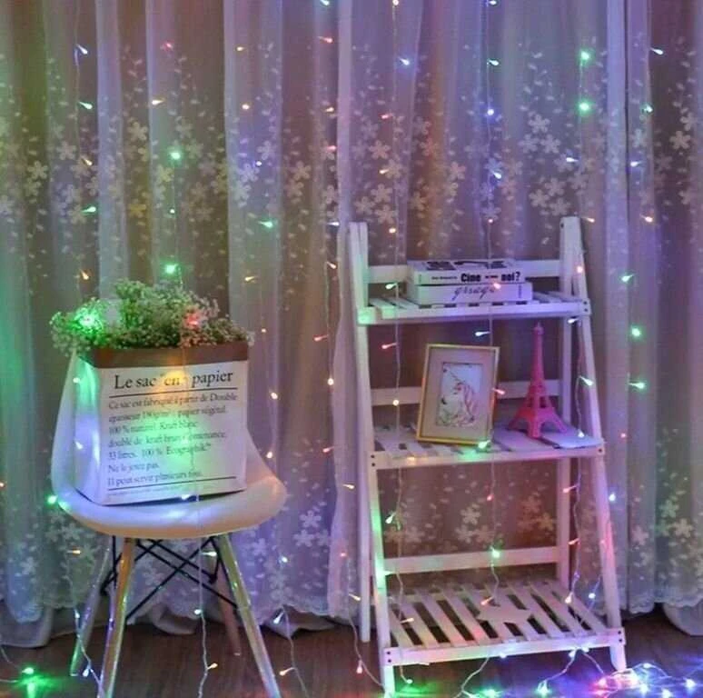 Užuolaida 300 LED, 3x3 m, spalvota