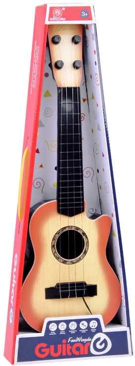 Vaikiška 4 stygų gitara su mediatoriumi, šviesi