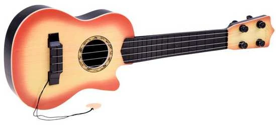 Vaikiška 4 stygų gitara su mediatoriumi, šviesi
