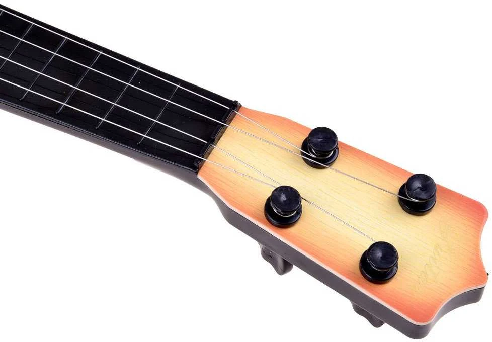Vaikiška 4 stygų gitara su mediatoriumi, šviesi