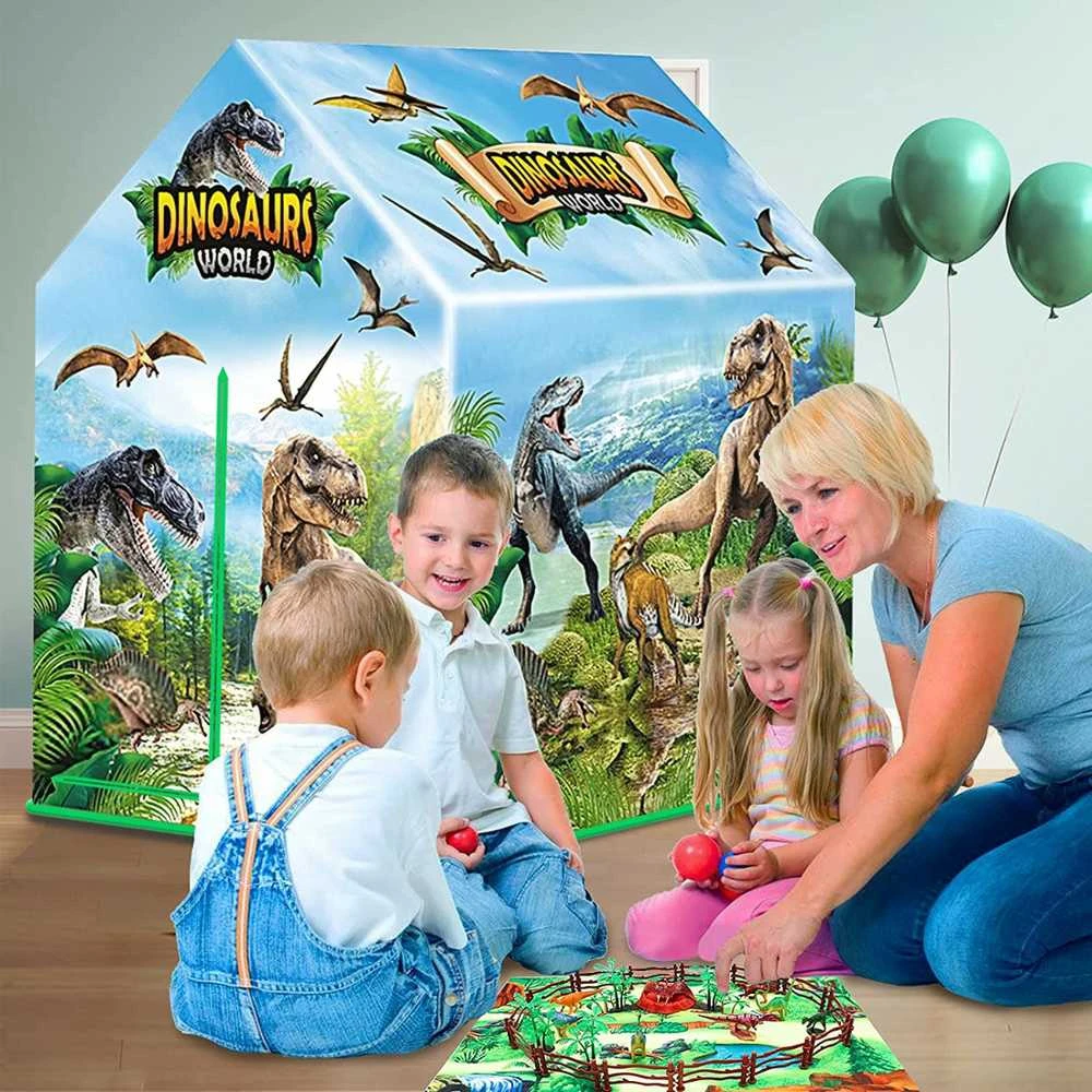 Vaikiška palapinė-namelis "Dinozaurai"