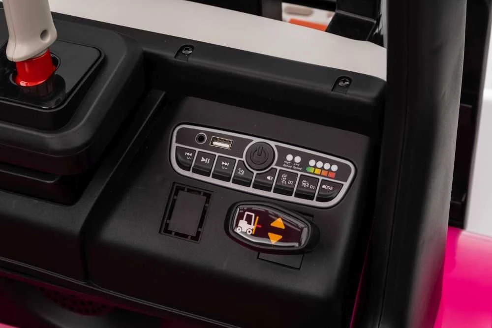 Vaikiškas elektromobilis - šakinis krautuvas XMX638, rožinis