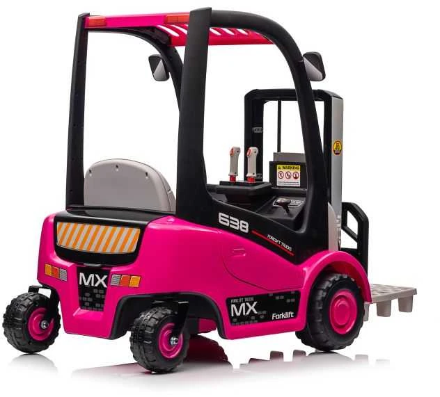 Vaikiškas elektromobilis - šakinis krautuvas XMX638, rožinis