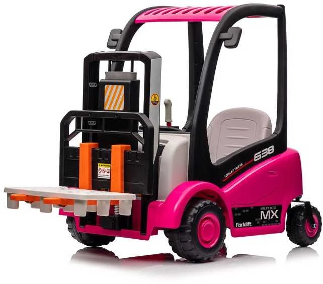 Vaikiškas elektromobilis - šakinis krautuvas XMX638, rožinis