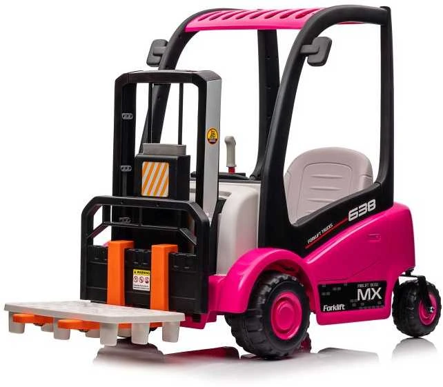Vaikiškas elektromobilis - šakinis krautuvas XMX638, rožinis