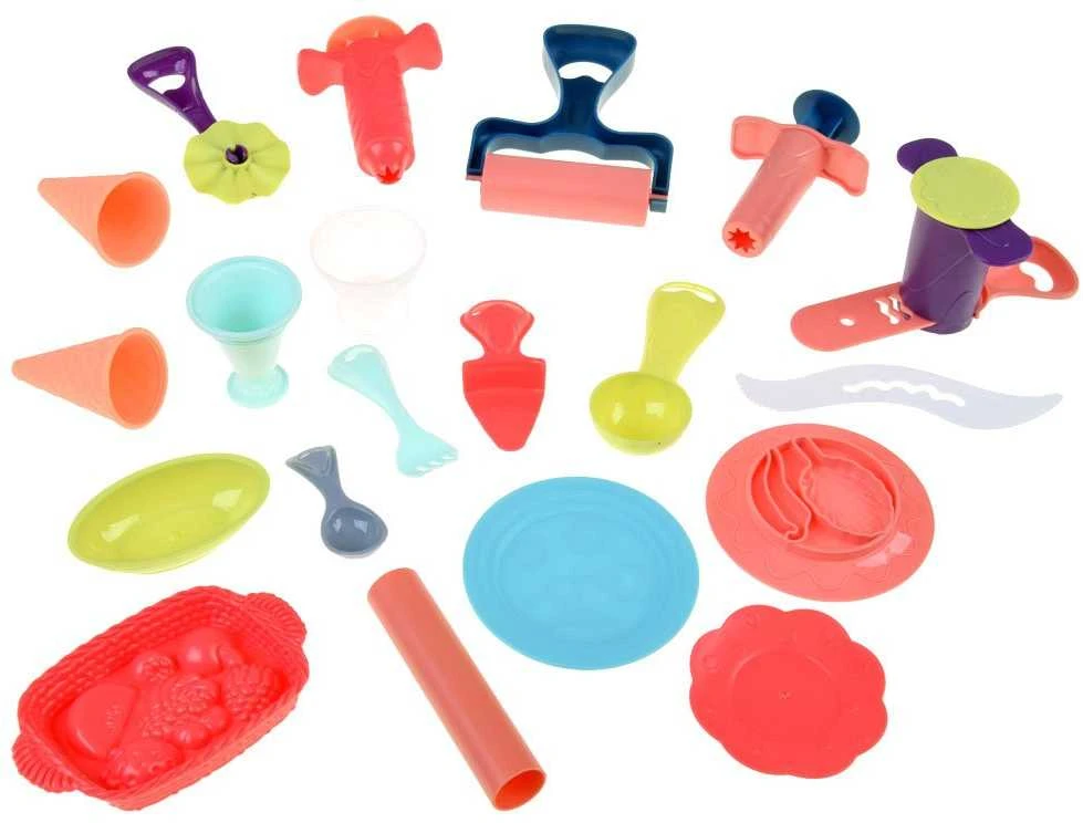 Vaikiškas konditerio rinkinys su plastilinu ir formelėmis