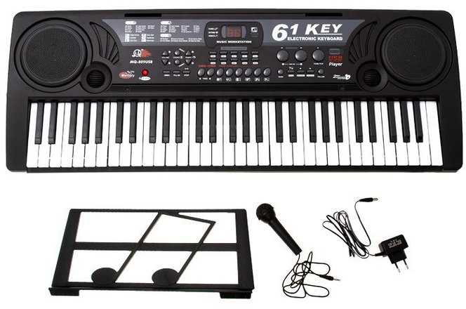 Vaikiškas pianinas MQ-809 USB su mikrofonu