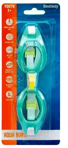 Vaikiški plaukimo akiniai Bestway Aqua Burst, žali