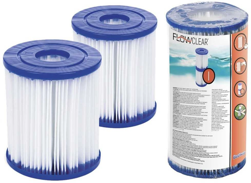 Vandens filtro kasetės I tipo siurbliui Bestway, 2 vnt.