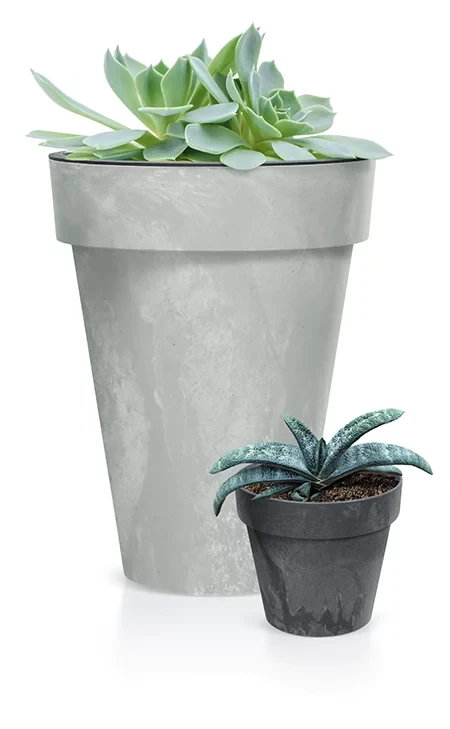 Vazonas Cube Beton Effect, 124 mm