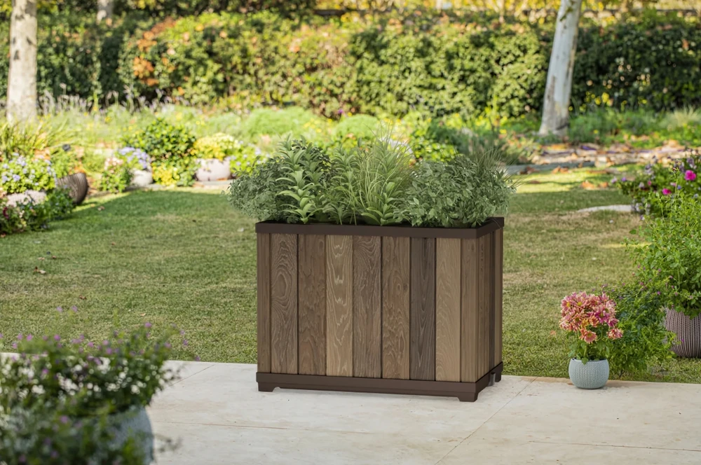 Vazonas Deco Rectangle, 45,5 x 76 x 55 cm, Walnut