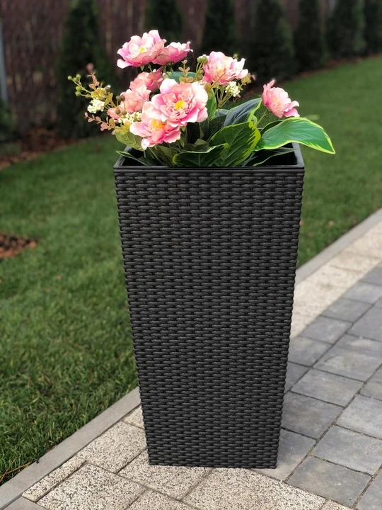 Vazonas RATO SQUARE su įdėklu, 61 cm, anthracite