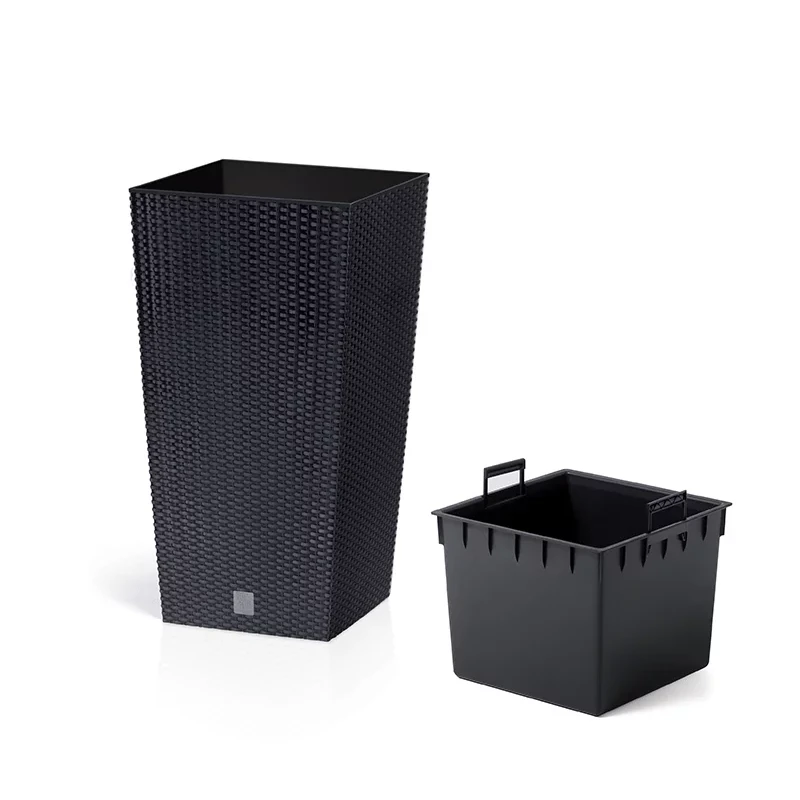 Vazonas RATO SQUARE su įdėklu, 61 cm, anthracite