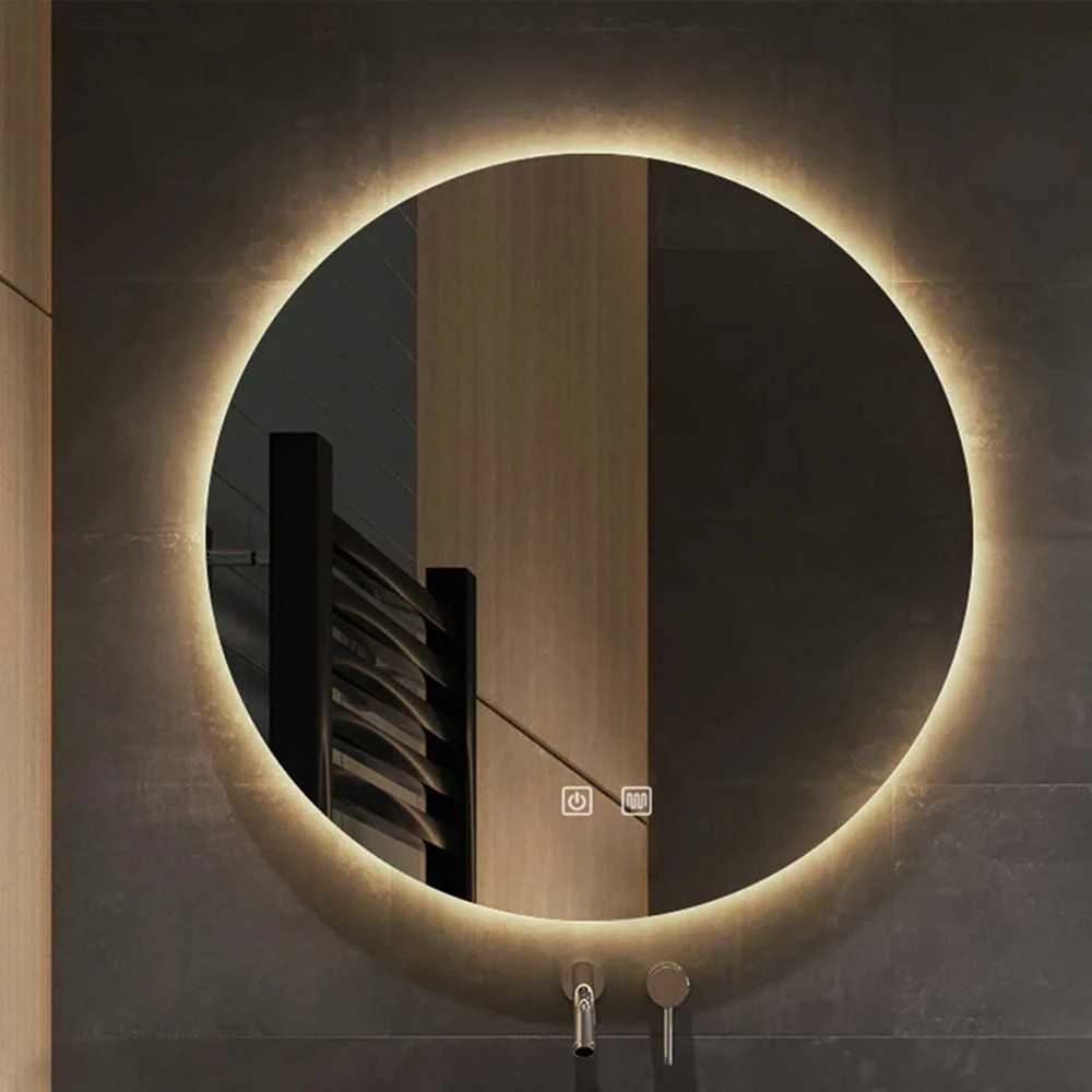 Veidrodis Circle LED, Chrome, 50 cm
