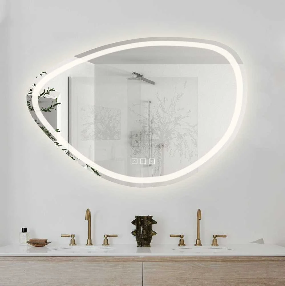 Veidrodis FOG LED, Chrome, 70x100 cm