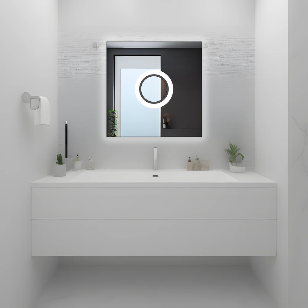 Veidrodis Square LED, 60 x 60 cm