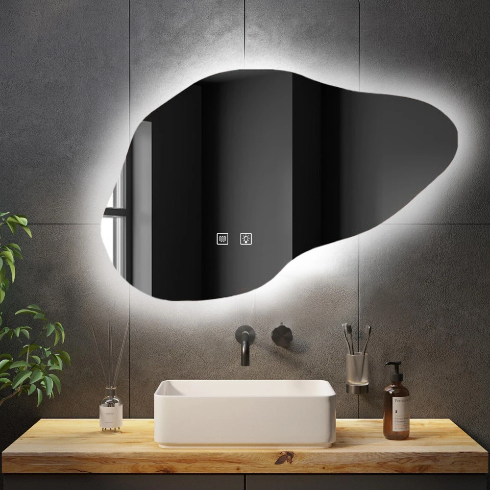 Veidrodis su LED apšvietimu CLOUD B, 100x70 cm