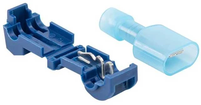 Vejos roboto kontūro laidų jungtys Bradas, 3,4mm, mėlyna, 10 vnt.
