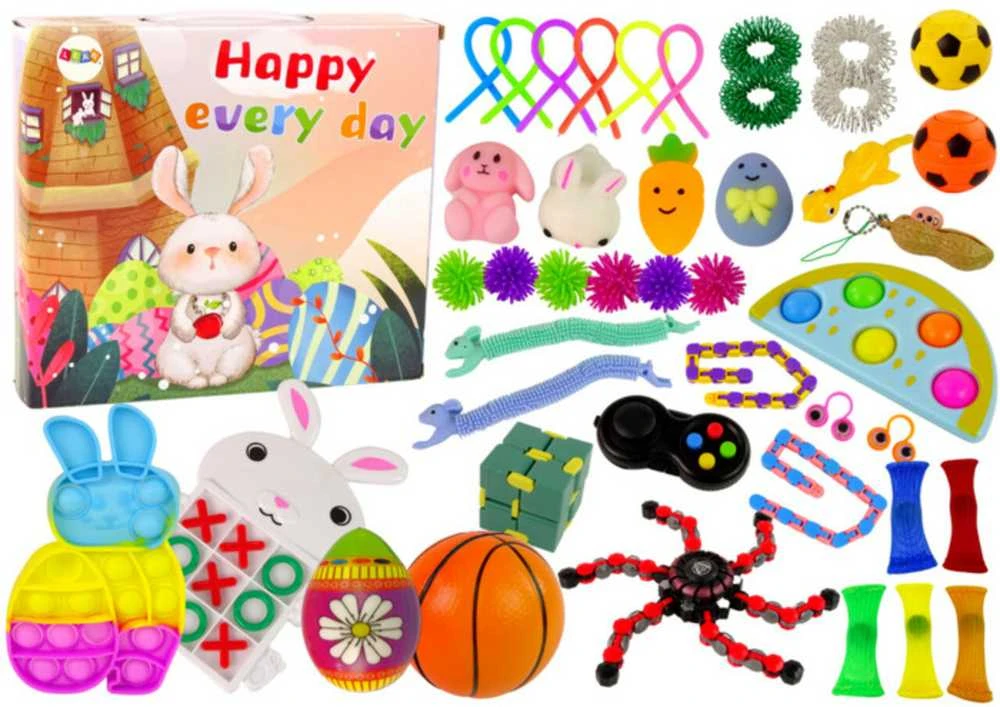 Velykinis žaislų rinkinys Pop It Squishy, 42 vnt.