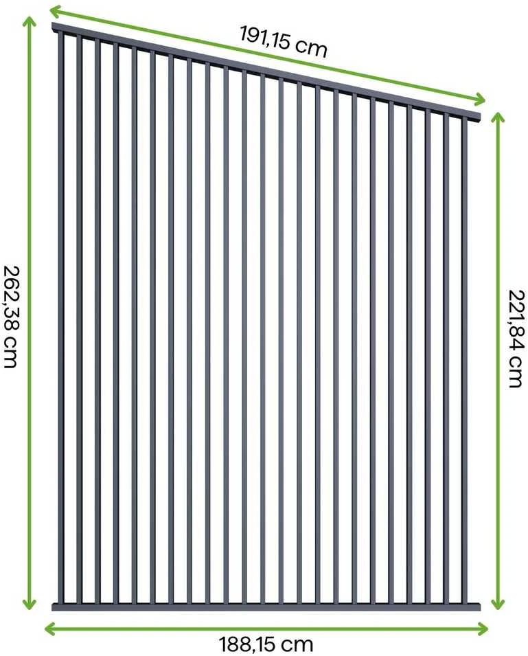 Vertikalių žaliuzių panelė pavėsinei Pergola SUMMIT, 1.88 m, Anthracite