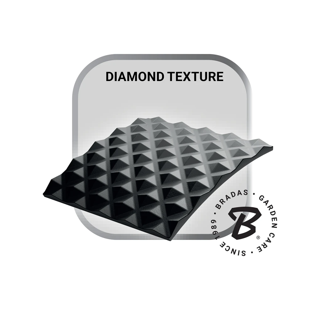 Vienkartinės darbo pirštinės Bradas DIAMOND, juodos, XL dydis, 9-10, 50 vnt.