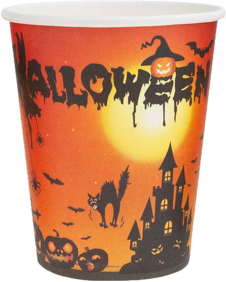 Vienkartiniai popieriniai puodeliai "Halloween", 10 vnt.