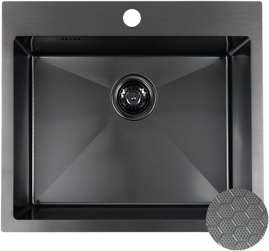 Virtuvinė plautuvė Laveo Malawi SLM_710H, Juodas