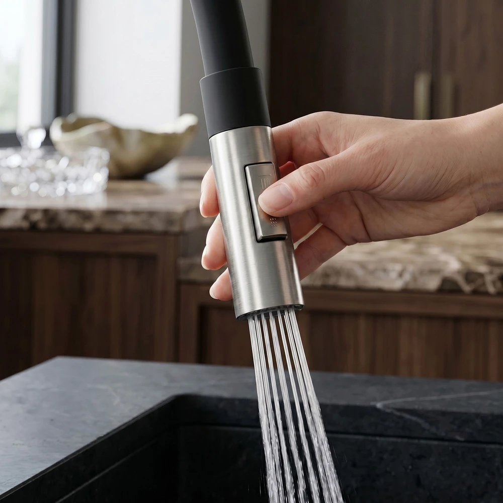 Virtuvinis maišytuvas REA Lago, Brushed Nickel