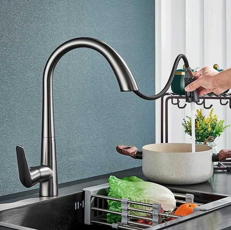 Virtuvinis maišytuvas REA Ross, Brushed Nickel Inox