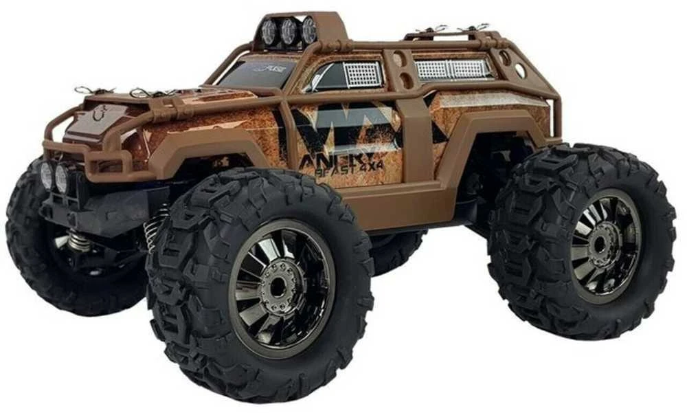 Visureigis su nuotolinio valdymo pultu, 1:18, rudas