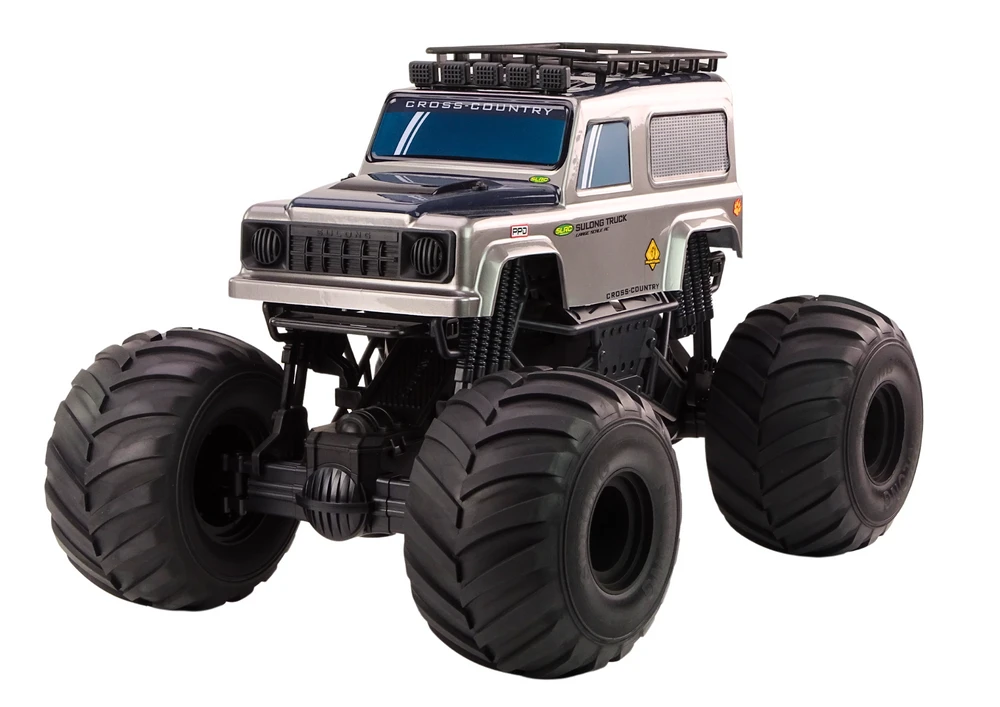 Visureigis su nuotolinio valdymo pultu ir garsais, pilkas
