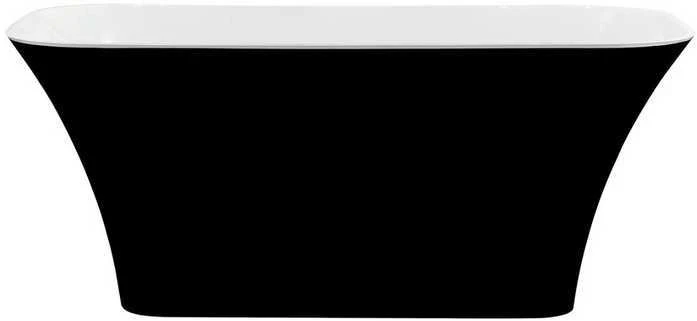 Vonia Besco Assos Juodas&Baltas Matt, 160 x 70 cm, su klik-klak chrome valomu iš viršaus