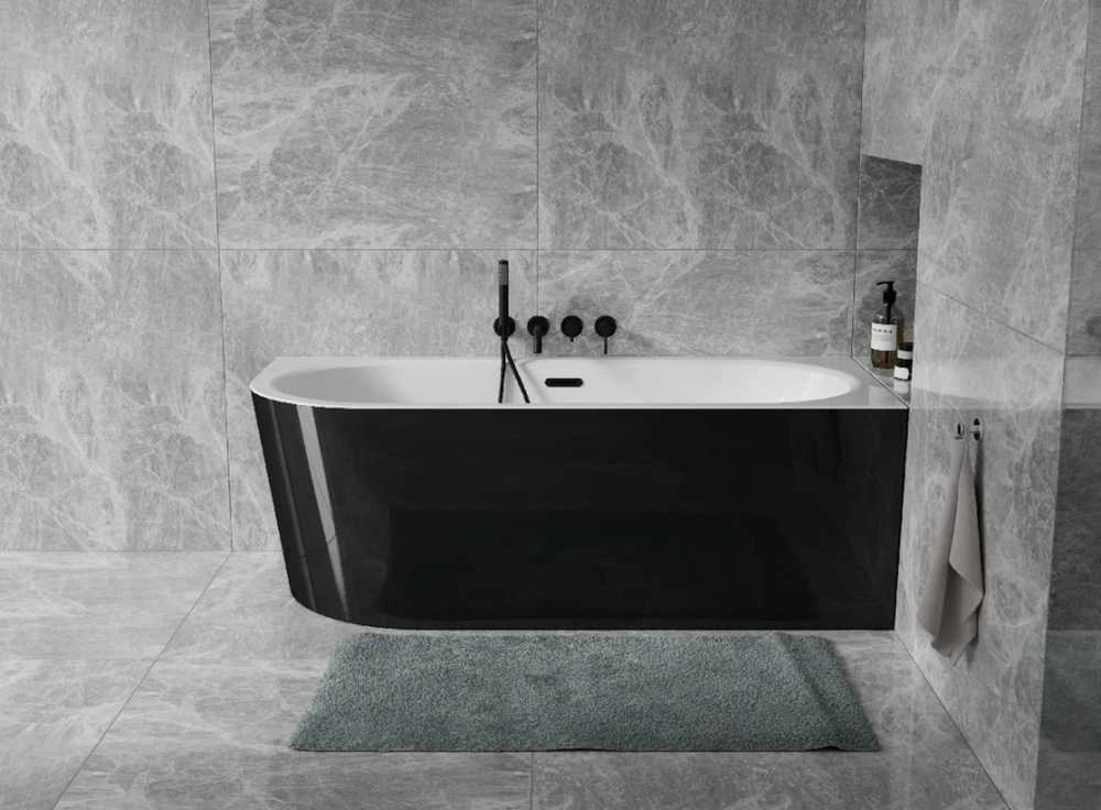 Vonia Besco Avita A-line B&W 150, dešininė, su Klik-klak Baltas su persipylimu slim