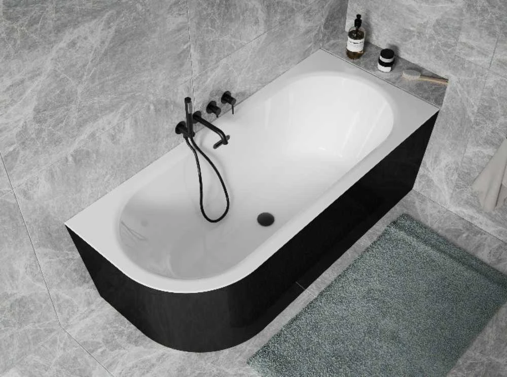 Vonia Besco Avita A-line B&W 170, dešininė, su Klik-klak Juodas su persipylimu slim