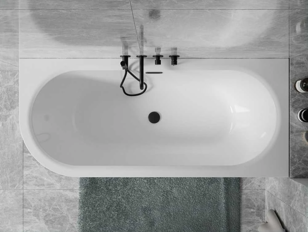 Vonia Besco Avita A-line B&W 170, dešininė, su Klik-klak Graphite su persipylimu slim