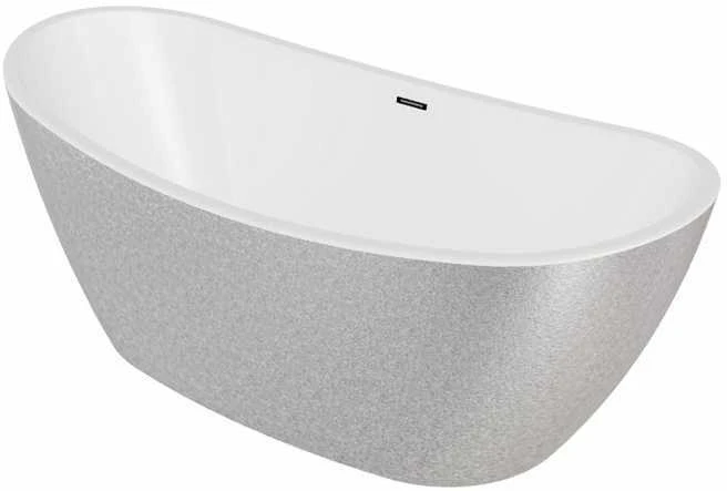 Vonia Besco Ayla Glam Sidabrinis, 170 x 80 cm, su juodais dangteliais