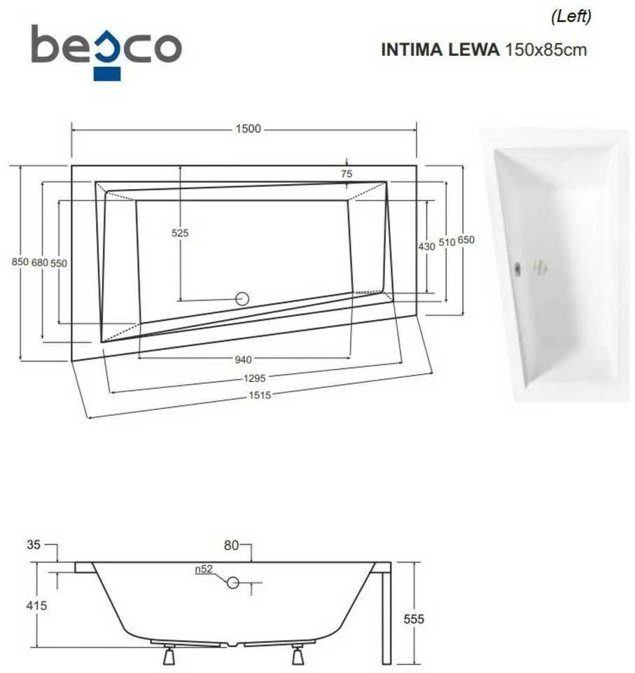 Vonia Besco Intima, 150 x 85 cm, kairinė