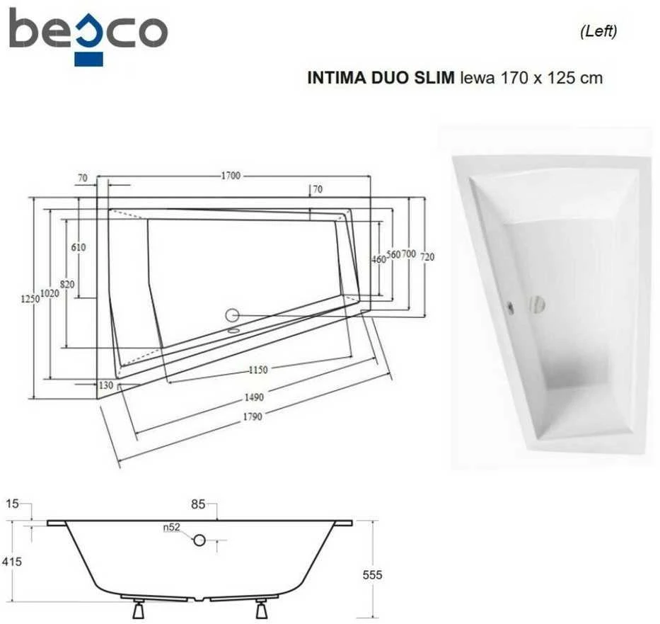 Vonia Besco Intima Duo Slim, 170 x 125 cm, kairinė