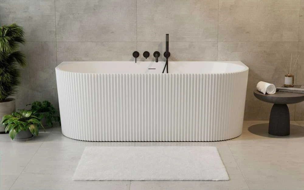 Vonia Besco Leya, 150 x 75 cm, su chrome sifonu