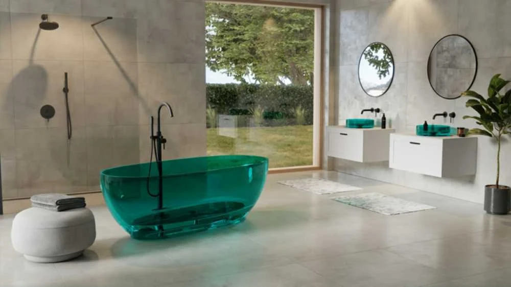 Vonia Besco Mexa Ocean Breeze, 170 x 78 cm, su chrome sifonu