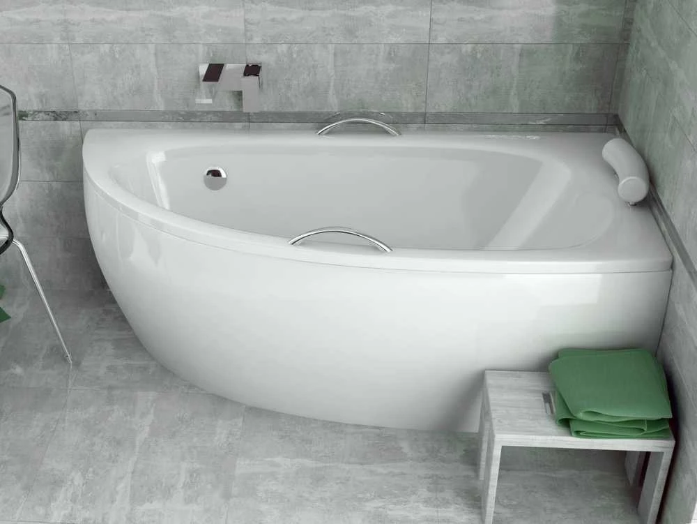 Vonia Besco Milena Premium, 150 x 70 cm, dešininė, su rankenėlėmis ir pagalvėle