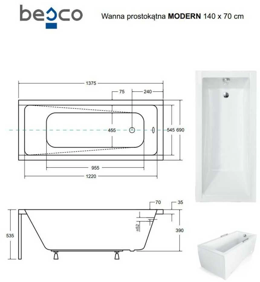 Vonia Besco Modern, 140 x 70 cm