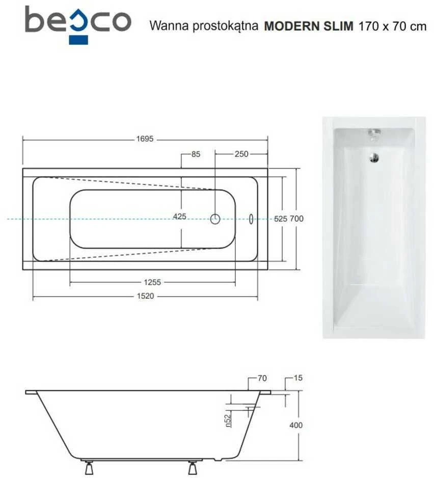 Vonia Besco Modern Slim, 170 x 70 cm