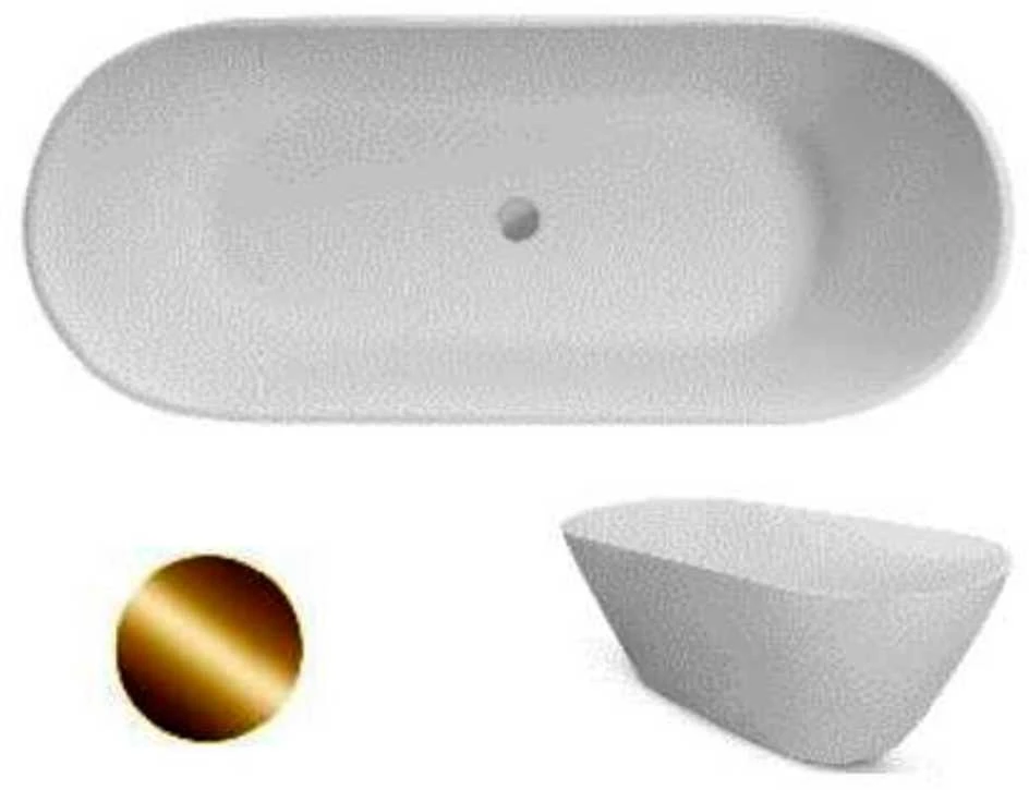 Vonia Besco Moya Matt Baltas 170, su Klik-klak Gold valomu iš viršaus