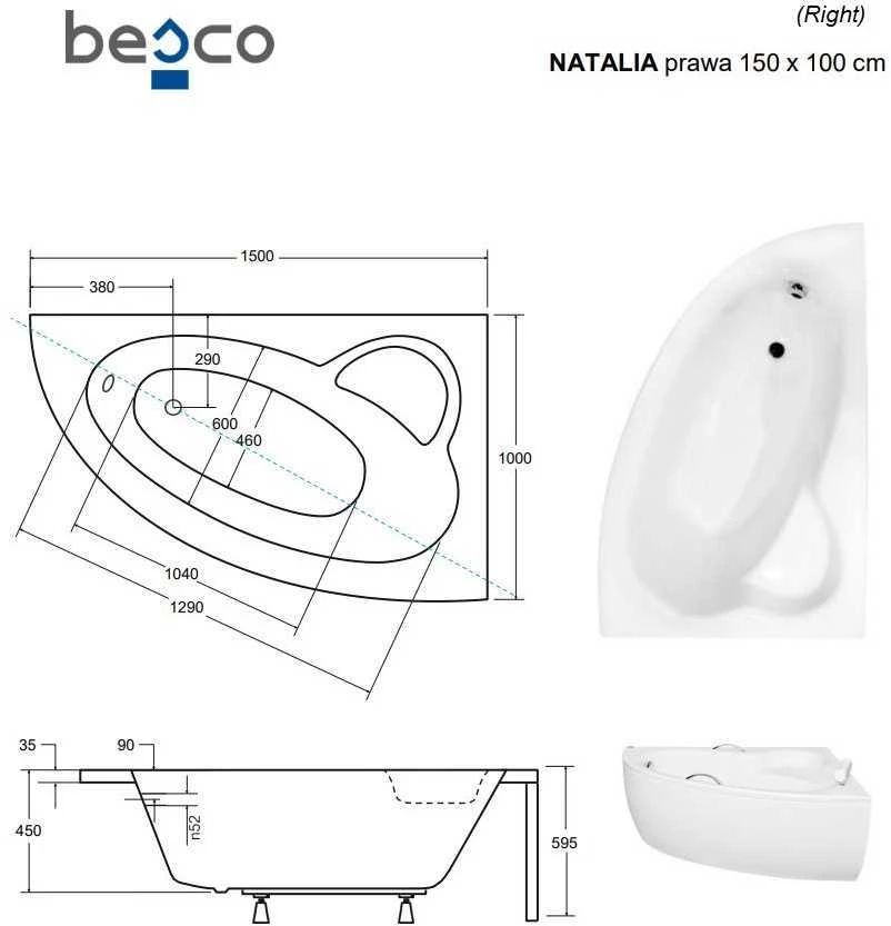 Vonia Besco Natalia, 150 x 100 cm, dešininė