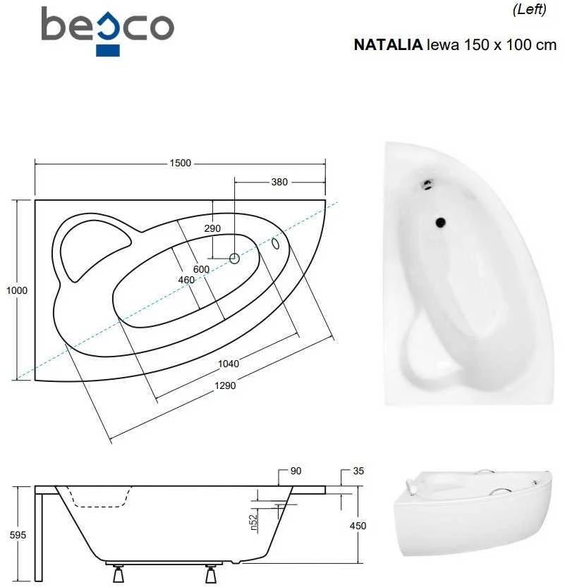 Vonia Besco Natalia, 150 x 100 cm, kairinė