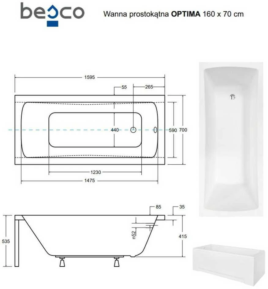 Vonia Besco Optima, 160 x 70 cm