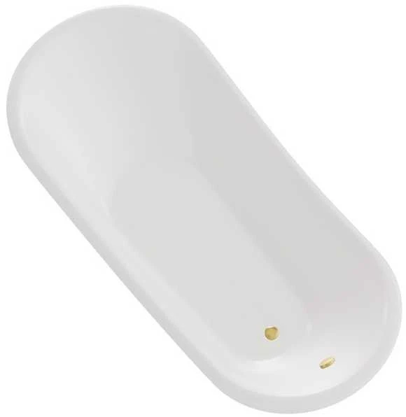 Vonia Besco Otylia B&W 160, Juodas/Baltas+Baltas, su sifonu su persipylimu Klik-klak Gold