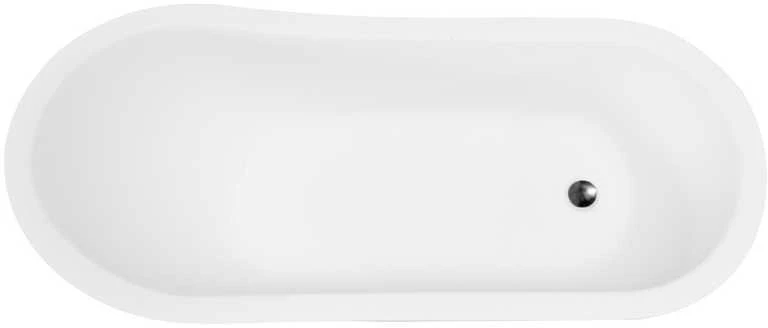 Vonia Besco Otylia Glam 160, Graphite+Juodas, su sifonu Klik-klak Chrome
